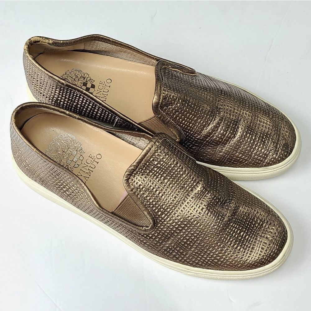 Vince Camuto Slip-On Golden Sneakers Size 8.5‎ - Picture 5 of 11